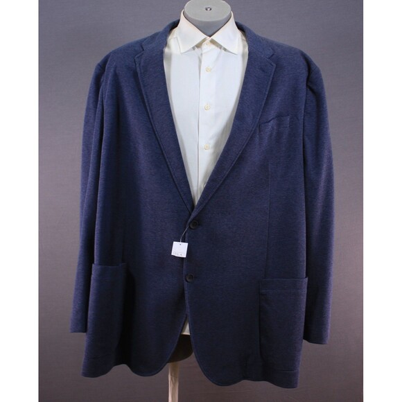 Jos A Bank Blazer Mens Tailored Fit Blue Unstructured NWT Cotton Jacket Blend 4X - Picture 11 of 11